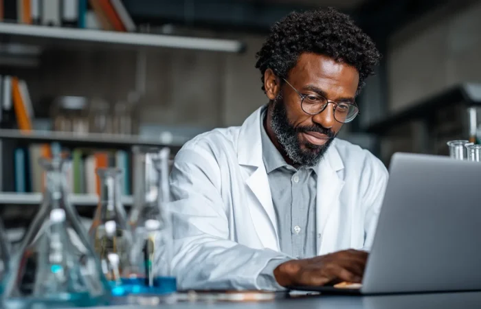 Medical professional working