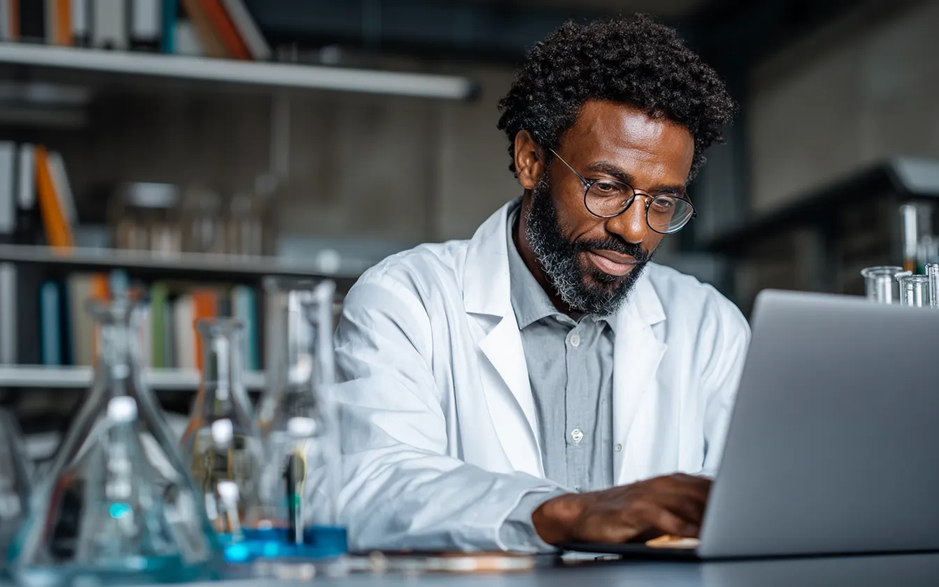 Medical professional working